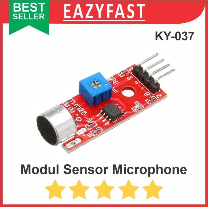 Modul Mic Microphone Sensor Sound Suara Detection Arduino | Lazada ...