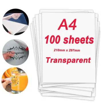 5/10pcs Transparent inkjet film A4 size inkjet Laser Printing