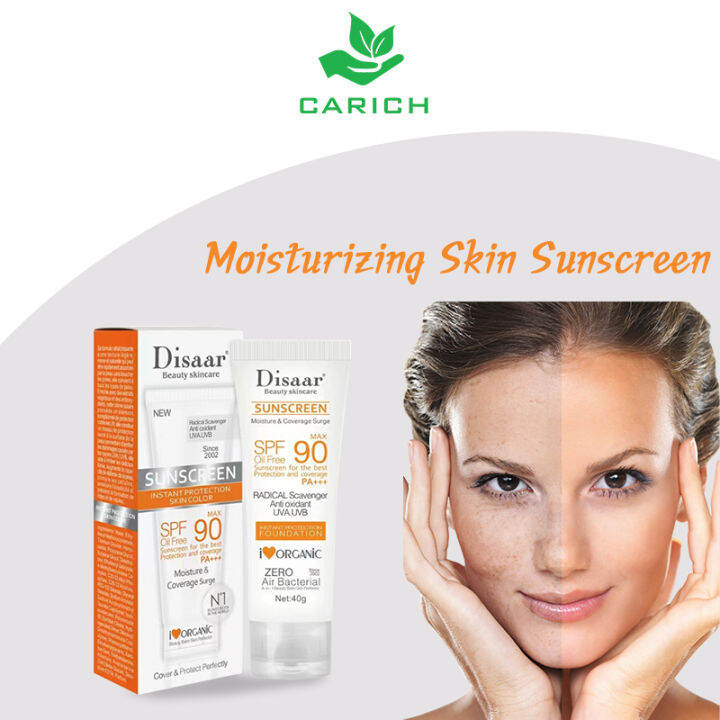 Disaar Facial Sunscreen Cream Moisturizing Skin Protect Sunblock