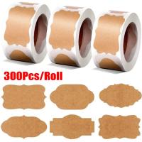 【CC】 300Pcs/Roll Spice Paper Label Blank Tags Jar Glass Bottle Stationery Stickers