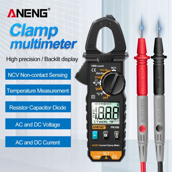 ANENG PN100 Clamp Meter 1mA Accuracy Mini Digital AC/DC Current Clamp ...