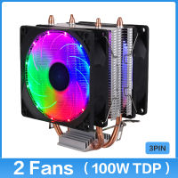 ท่อความร้อน CPU Cooler PWM 4 Pin PC Quiet 90mm Intel i5 LGA 2011 775 1200 1150 1151 1155 1156 AMD AM3 AM4 CPU พัดลมระบายความร้อน 3 pin-Laocher