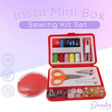 Travel Sewing Kit in Mini Folding Organizer Box Basic Needle and Thread Set