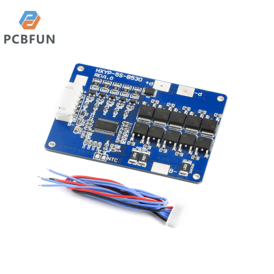 pcbfun 5S แบตเตอรี่ลิเธียมแผ่นป้องกัน BMS 18650ป้องกันแบตเตอรี่ลิเธียม Li-Ion โมดูลบอร์ด21V ที่มีกระแสไฟฟ้าสมดุล