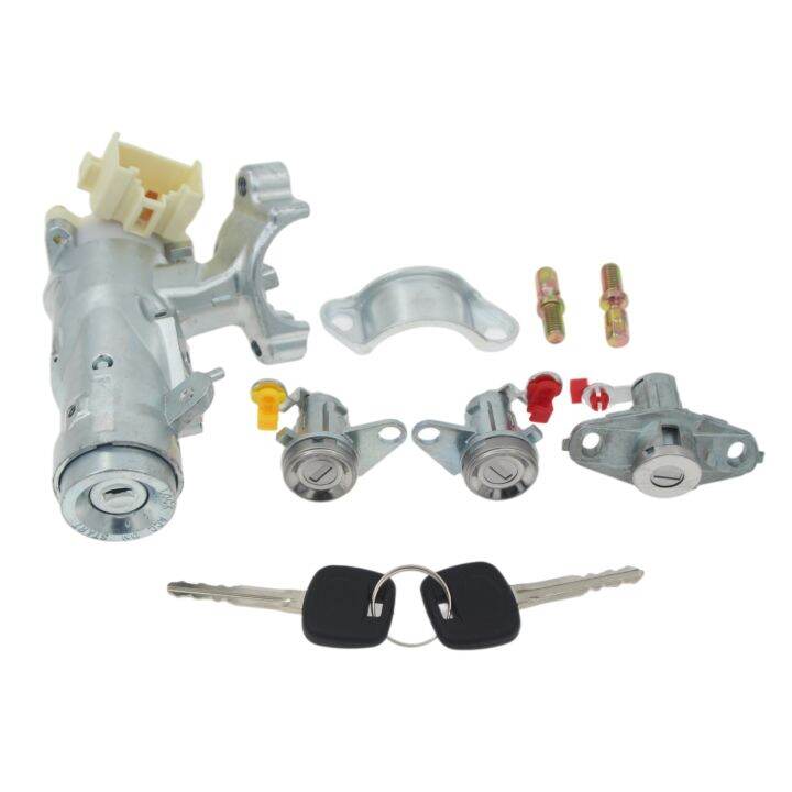 ↂ Complete Set Ignition Switch Door Lock Barrel Cylinder Trunk Tailgate