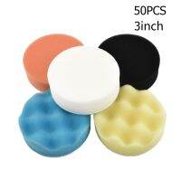 50pcs Car Polishing Pad Sponge Buffing Discs 3 Inch/75mm Auto Cleaning Waxing Wheel For Car Polisher Power Tools Accessories