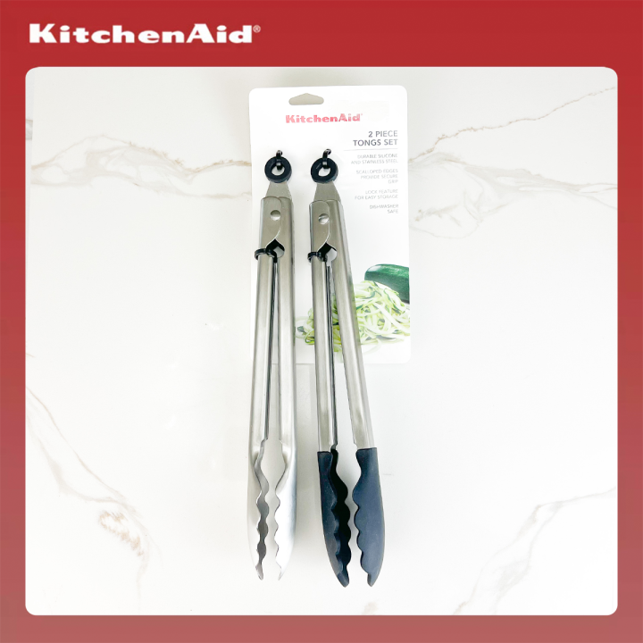 KitchenAid Authentic 2 Piece Tongs Set (Stainless Steel) Lazada PH