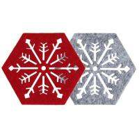 Christmas Coasters Creative Christmas Snowflake Pattern Coaster Christmas Snowflake Collection Coasters Heat and Stain Resistant Drinks Coaster for Tabletop Protection advantage