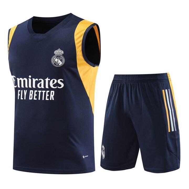 2324-clothing-shirt-real-madrid-training-suit-warm-up-male-vest-sleeveless-soccer-uniform-pre-match-suits-summer-clothes