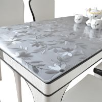 [COD] Thickened pvc tablecloth waterproof oil-proof high temperature resistant disposable coffee mat plastic tablecloth transparent frosted crystal plate