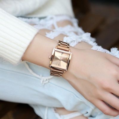 Ancient Europe GUOU square scale wholesale fashion simple steel and women watch waterproof watch quartz female watch