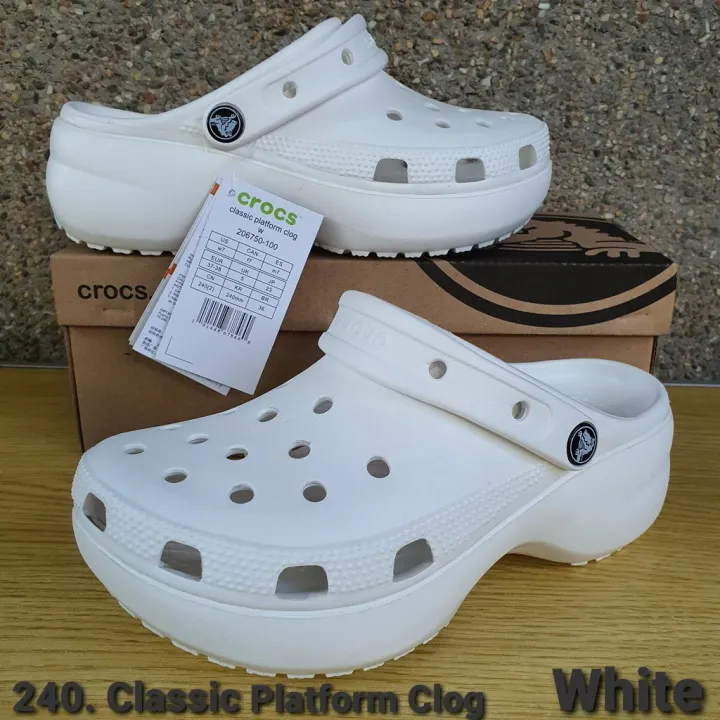 ONHAND Crocs 240. Classic Platform Clog White Authentic Vietnam | Lazada PH