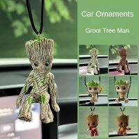 มนุษย์ต้นไม้ Groot ขนาดเล็กน้ำหอมปรับอากาศรถสุดสร้างสรรค์กระจกมองหลังจี้น้ำมันหอมระเหยน้ำหอมผู้ชายมนุษย์ต้นไม้ Groot ที่มีลักษณะเฉพาะตัว