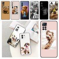 (Bishop Belle)เคสโทรศัพท์กันตกลายสุนัขน่ารักสีดำด้าน,เคสสำหรับ Xiaomi A2 13 Lite 12X12S 12T Pro Cc9 Cc9e K50สีแดง K50i K60ฝา12c พิเศษ