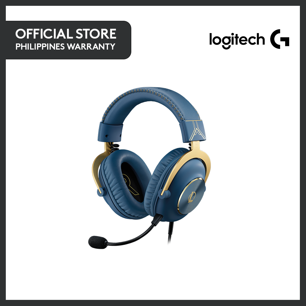 Logitech G PRO X Gaming Headset Detachable Microphone Blue VO!CE Comfortable Memory Foam Ear Pads DTS Headphone 7.1 and 50 mm PRO G Drivers Official League of Legends Edition 