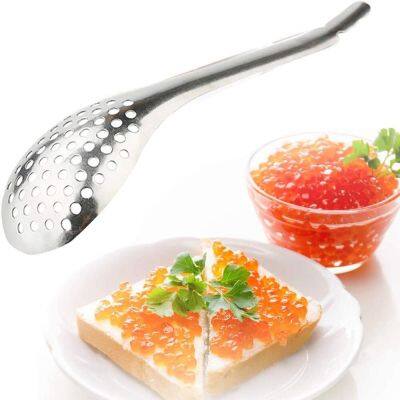 Stainless Steel Spherification Spoon Culinary Plating Spoon Spherification Bar Spoon Salad Fruit Slotted Spoon for Kitchen Cooking Utensils