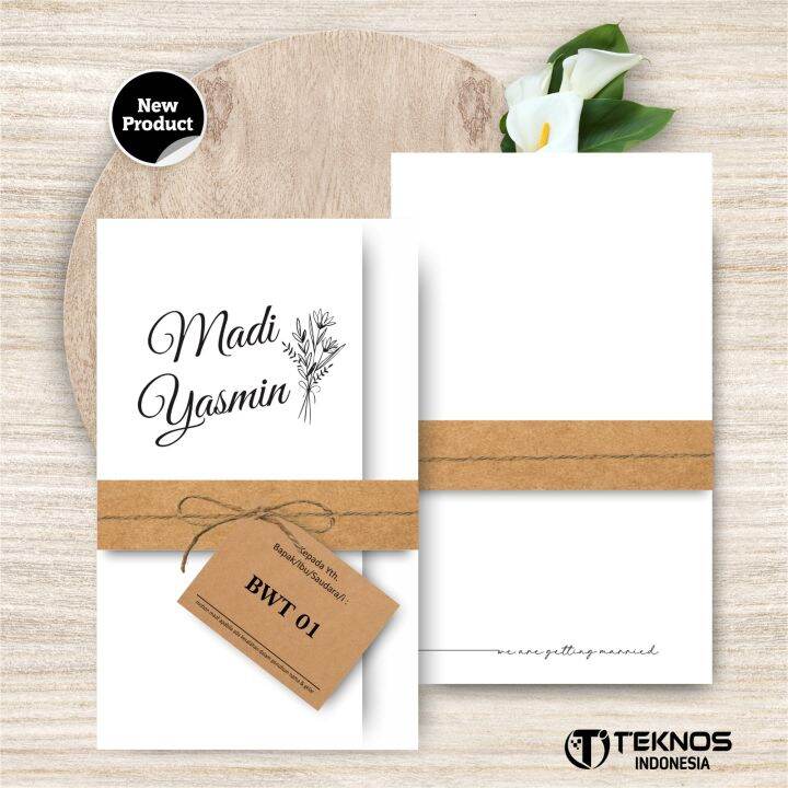 [100 Pcs] UNDANGAN PERNIKAHAN SIMPLE ELEGANT KARTU UNDANGAN