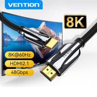 Vention สาย2.1 HDMI 8K 4K 48Gbs สายเคเบิลดิจิตอลความเร็วสูง Hdmi สำหรับ HDR10 + สวิตช์ PS4/5ช่องทีวี HDMI 2.1สายตัวแยก