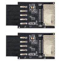 2X Motherboard USB2.0 9Pin to TYPE-C A-KEY Front Connector Converter USB3.2 TYPE-E Interface Header Extender Card