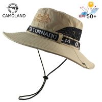 【CC】 UPF 50  Hat Men Fishing Boonie UV Protection Large Wide Brim Mesh Hiking Outdoor Beach Cap