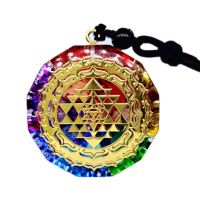 【cw】 Orgonite Pendant Necklace Sacred Chakra Sri Yantra for and Prayer ！