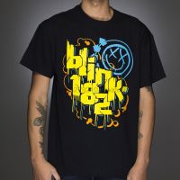 Hot sale Blink-182  band  graphic Mens 100% Cotton Round Neck Short Sleeve T-Shirt  Adult clothes