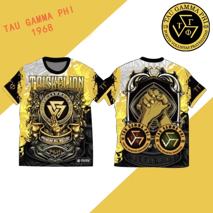 ♦№ T Tau Gamma 1968 Full Sublimation Sports Frat Shirt Breathable 