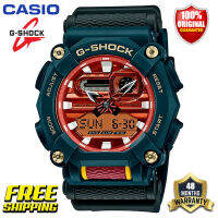 นาฬิกากีฬาผู้ชาย G-Shock GA900 ต้นฉบับ แสดงเวลาคู่ กันน้ำได้ถึง 200 เมตร กันกระแทกได้ โลกเวลา แสง LED อัตโนมัติ รับประกัน 4 ป GA-900DBR-3ADR (ใหม่แท้)