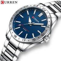 Curren Brand Light Up Watch dial 43 มม. สายสแตนเลส กันน้ํา หน้าปัดขนาดใหญ่ 3ATM สําหรับผู้ชาย 8452 【BYUE】