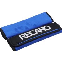 HYS JDM Style Seat Belt Cover Shoulder Pads Pairs With Embroidery Recaro Racing Logo