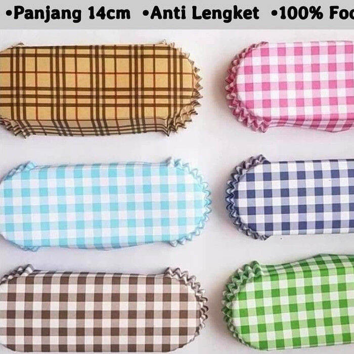 Kertas Tatakan alas roti oval laminasi poligonal motif isi 100 pc ...