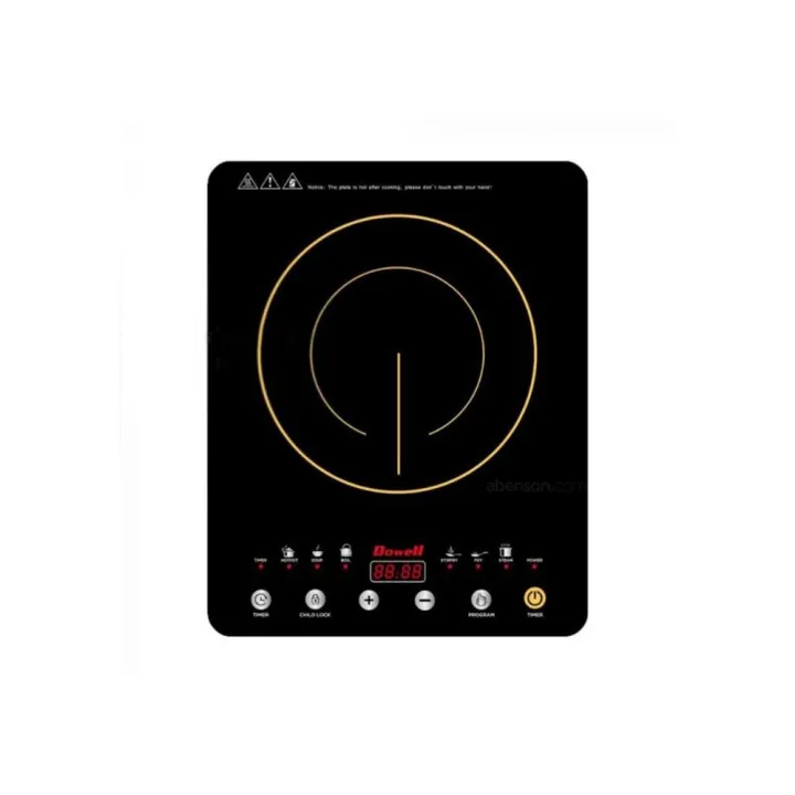 Dowell IC-E12 Induction Cooker Ceramic Touch Screen with Free Stainless ...