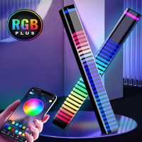 [MNXBZVMWS 559]■ ไฟควบคุมเสียงรับแสง RGB ไฟ LED ควบคุมแอพนำสมัยโคมไฟแวดล้อมจังหวะสีสำหรับรถยนต์/เกมคอมพิวเตอร์ตั้งโต๊ะไฟตกแต่ง