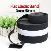 ✴✌♨ 1 Meter Flat Elastic Band Rubber Band For Sewing Clothing Pants Accessories Stretch Belt Garment DIY Sewing Fabric Width 3-60MM