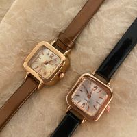 ㍿ Hot Sales Women Watch Small Square Dial Thin Leather Strap Ladies Wristwatch Elegant Quartz Female Watches Casual reloj mujer