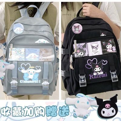 Backpack Sanrioed Anime Kuromi My Melody Cinnamoroll Cute Cartoon Large Capacity Backpack Student School Bag