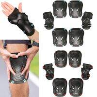 6Pcs/Set Teens &amp; Adult Knee Pads Elbow Pads Wrist Guards Protective Gear Set for Roller Skating  Skateboarding  Cycling Sports Supports Braces