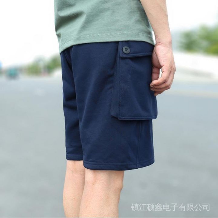 claribelzi-กางเกงขาสั้น-ผ้าถัก-ทรงหลวม-ขนาดใหญ่-สไตล์ญี่ปุ่น-สําหรับผู้ชาย-p44-สีกากี