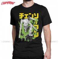 ข้อเสนอพิเศษ tshirt เสื้อยืดคอกลม แขนสั้น ผ้าฝ้าย 100% พิมพ์ลาย Chainsaw Man Warrior Denji สําหรับผู้ชาย(S-5XL)S-5XL