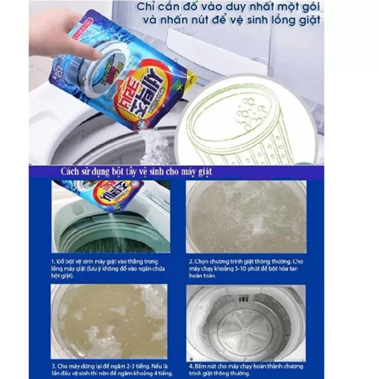 Bột tẩy vệ sinh lồng máy giặt hàn quốc sandokaebi+ tặng bột thông cống - ảnh sản phẩm 4
