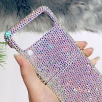 ✽△ Luxury Fashion DIY Full Bling Crystal Diamond Case Cover For Samsung Galaxy Z Flip 4G 4 3 Flip3 Flip4 5G Luxury Shiny Phone Case