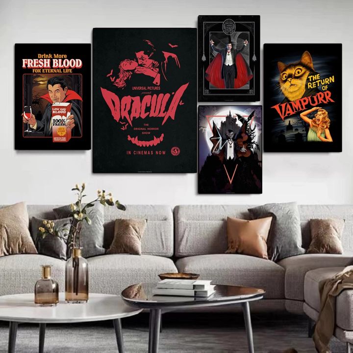 Dracula　Vampire　Role　Art　Picture　Wall　No　Modern　Room　Poster　Canvas　Print　Gothic　Painting　Decor　Thriller　Mural　Frame　Movie　Living　Lazada