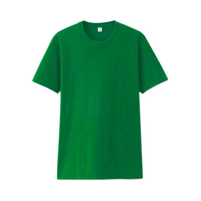 Tatchaya เสื้อยืด สีพื้น คอกลม แขนสั้น Green (สีเขียว) Cotton 100%