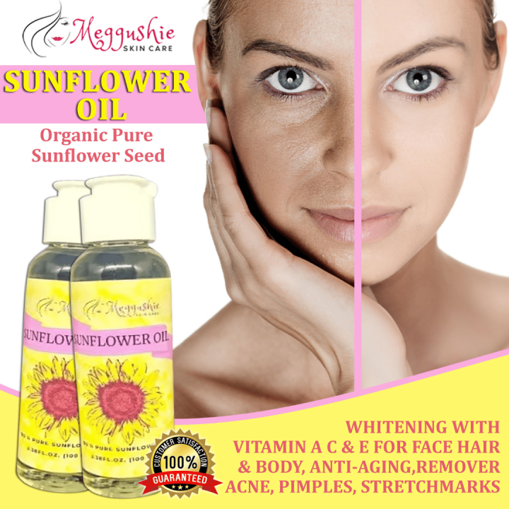 Meggushie Buy 2 for P130, Whitening, smoothing skin, Original Organic Sunflower Oil For