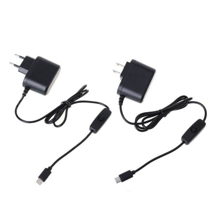 Usb C 5v 3a Type C Power Adapter With On/off Switch For Raspberry Pi 4 ...