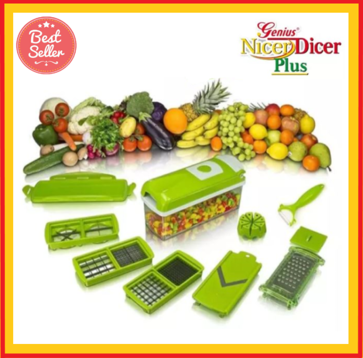 Nicer Dicer Plus Multifunction Vegetable Fruit Peeler Slicer Cutter