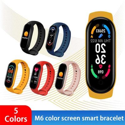 HotM6สมาร์ทนาฬิกาสร้อยข้อมือสายรัดข้อมือ Tracker ความดันโลหิต BP Monitor กันน้ำกีฬา Smartwatch M6 Smart Watch