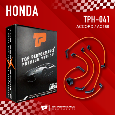 TOP PERFORMANCE (ประกัน 3 เดือน) สายหัวเทียน HONDA ACCORD เครื่อง AC189 - MADE IN JAPAN - TPH-041 - สายคอยล์ ฮอนด้า แอคคอร์ด