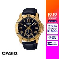 CASIO นาฬิกาข้อมือ CASIO รุ่น MTP-VD200GL-1BUDF สายหนัง สีดำ