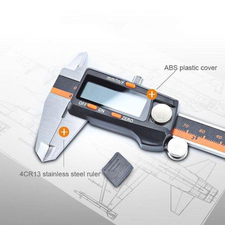 gjurd-สแตนเลส-ขนาดใหญ่-lcd-ความแม่นยำสูง-อิเล็กทรอนิกส์-เศษส่วน-โลหะ-เครื่องมือวัด-ไม้บรรทัดตรวจจับ-เวอร์เนียคาลิปเปอร์-ไมโครมิเตอร์